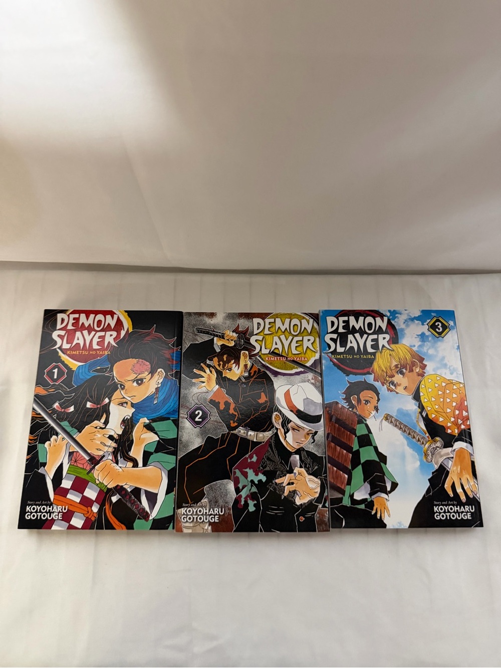 Demon Slayer Volume Set (Volumes 1-3) Manga - Colorful Covers